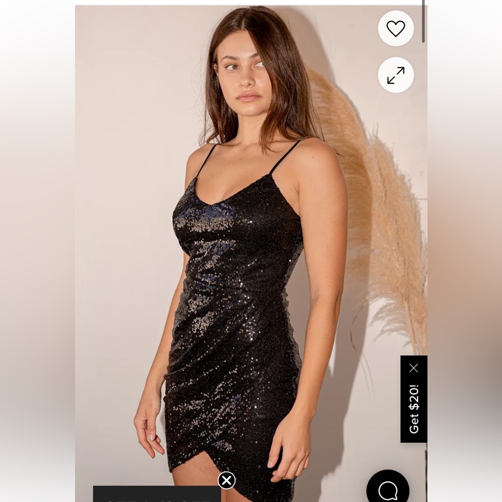 Lulus Black Sequin Dress